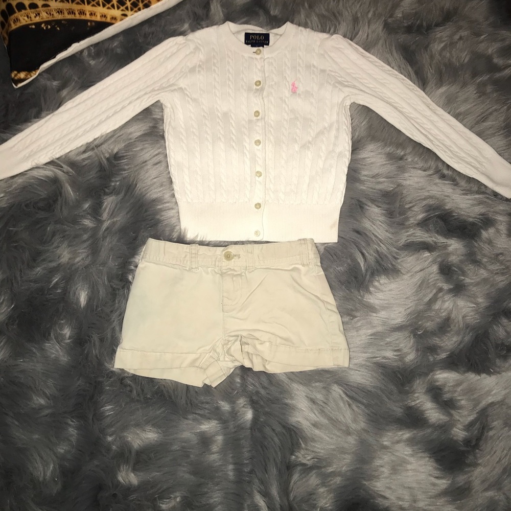 White Ralph Lauren cable sweater